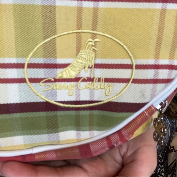 60s Style Plaid Circular Bag - Picture 2 of 4